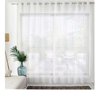Voilage uni blanc grande largeur 420x240cm - Taille: 420 x 240 cm - Coloris: Blanc
