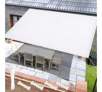 Voile d’ombrage 0.7x3m Imperméable Rectangulaire Toile Ombrage Extérieur Filet D'ombrage Bâche Ombrage Polyester Protection UV Solaire pour Jardins Balcons Pergola Terrasse,Blanc