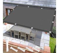 Voile d’ombrage 1.8x12m Imperméable Rectangulaire Toile Ombrage Extérieur Filet D'ombrage Bâche Ombrage Polyester Protection UV Solaire pour Jardins Balcons Pergola Terrasse,Gris foncé