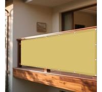 Voile D’Ombrage 100 x 290 cm Plusieurs Tailles et Coloris Voile D’Ombrage Antidéchirure pour Patio Jardin, Terrasse, Extérieur, Balcon, Jaune Sable