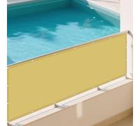 Voile D’Ombrage 120 x 220 cm D'Ombrages UV Protection UV Protection Toile de Jardin Balcon Contre Le Vent Pourjardin, Terrasse, Balcon, Extérieur, Jaune Sable