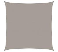 vidaXL Voile d'ombrage 160 g/m² Carré Gris clair 6x6 m HDPE