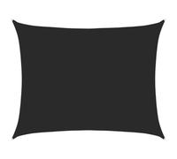 vidaXL Voile d'ombrage 160 g/m² Rectangulaire Noir 6x8 m HDPE