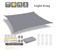 Voile d’ombrage 3x5 m Oxford déperlante anti-UV + kit 24 fixations