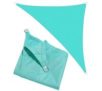 Voile d’ombrage 5 m x 5 m x 5 m - Triangles étanche en Polyester PES - 98% de Protection UV - Auvent de terrasse/Jardin extérieur - Canopée Triangles avec Cordes fournies, Bleu Lac