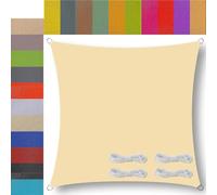 Voile d’ombrage pour Patio Respirante Résistant intempéries Voile d'ombrage ajourée pour terrasse Patio Jardin extérieur Camping Rectangulaire Beige 2x2m
