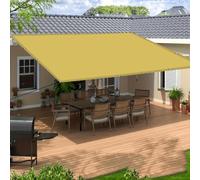 Voile d ombrage Rectangulaire 0.6x5m Impermeable, Beige Ombrage Polyester Ombrage Polyester 98% Protection UV avec Oeillets Cordons pour Jardin Terrasse, Camping, Balcon