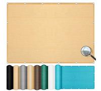 Voile d’ombrage Rectangulaire 2.5 x 6.5 m, Perméable Une Résistant et Respirant, Anti-âge, Voile Ombrage Jardin Filet D'Ombrage, Toile Ombrage Respirant, pour Terrasse, Balcon, Couleur Crème