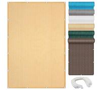Voile d’ombrage Rectangulaire 2.8 x 2.8 m, Perméable Une Résistant et Respirant, Anti-âge, Filet D'Ombrage Voile Ombrage, Voile d’ombrage carré, pour Extérieur, Balcon, Couleur Crème