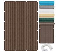 Voile d’ombrage Rectangulaire 3 x 6 m, 98% UV résistant et Respirant Le Vent, Filet D'Ombrage Filet Protection Solaire, Toile Ombrage Taud Soleil, pour Extérieur, Balcon, Marron