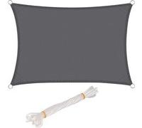 Voile d’ombrage rectangulaire WOLTU en polyester. protection contre le soleil avec protection UV pour jardin ou camping.4x5 m. Gris Gris G