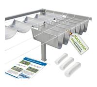 Voile D‘Ombrage Rétractable En Vague Avec Œillets 0,6X3 M - Voile D‘Ombrage Sur Mesure, Imperméable, 95% De Protection Uv, Résistant
