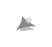 Voile d ombrage triangle hdpe avec 19 pcs kit de montage 3. 6x3. 6x3. 6m gris