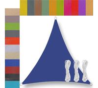 Voile d’ombrage Triangle pour Patio Imperméable Protection UV 95% Voile d'ombrage Serre pour Jardin Patio terrasse Balcon extérieur 2x3x3m Bleu Bijou