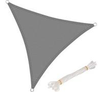 WOLTU Voiles d'ombre Triangle 3x3x3 m Respirante en HDPE, Toile d'ombrage Protection Solaire, Anti 85% UV Contre Le Vent, pour Jardin terrasse Camping Gris