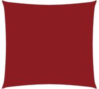 Voile de parasol tissu oxford carré 5x5 m rouge