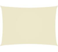 Voile de parasol tissu oxford rectangulaire 2,5x4,5 m crème