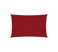 Voile de parasol Tissu Oxford rectangulaire 2x5 m Rouge