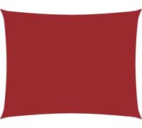 Voile de parasol tissu oxford rectangulaire 3,5x4,5 m rouge