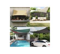 Voile de parasol tissu oxford rectangulaire 3,5x5 m beige