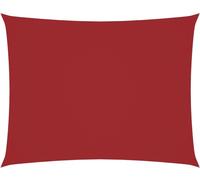 Voile de parasol tissu oxford rectangulaire 4x5 m rouge