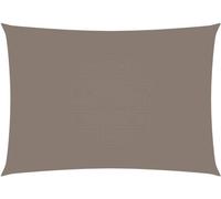 Voile de parasol tissu oxford rectangulaire 4x5 m taupe