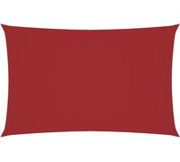 Voile de parasol tissu oxford rectangulaire 4x7 m rouge