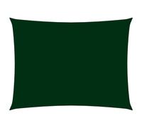 Voile de parasol tissu oxford rectangulaire 5x7 m vert foncé