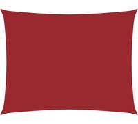 Voile de parasol tissu oxford rectangulaire 6x8 m rouge