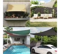 vidaXL Voile de parasol triangulaire Tissu Oxford 3x4x5 m Crème