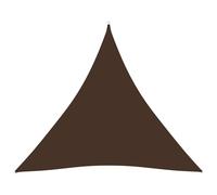 Voile de parasol tissu oxford triangulaire 5x5x5 m marron
