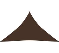 Voile de parasol tissu oxford triangulaire 5x5x6 m marron