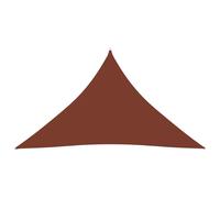 Voile de parasol tissu oxford triangulaire 5x5x6 m terre cuite