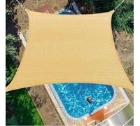 Voile de protection solaire - étanche - rectangulaire - 95% protection UV - jaune clair - 2 x 4 m - corde e