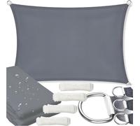 Voile de store, abri, 3x5, protection solaire, jardin, étanche, gris soutenu