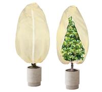 Voile d'Hivernage pour Plantes Extérieur 120x180 cm, 2 Pcs Housse Hivernage Plante, Couverture Végétale Protection pour Plantes, Toile Hivernage Plante Réutilisable avec Cordon de Serrage