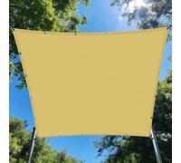 Voile d'ombrage 1.8 x 2.8 m D'Ombrages UV Protection Paresoleil Jardin Balcon avec Oeillets et Cordons pour Patio Jardin Terrasse Extérieur Balcon, Jaune Sable