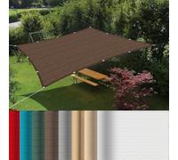 Voile d'ombrage 130 x 300 cm HDPE 95% Anti-UV Résistant Aux Intempéries, Facile à Suspendre Vent, Filet d'ombrage pour Serre avec Œillets pour Terrasse Pergola Jardin, Brun