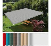 Voile d'ombrage 130 x 360 cm HDPE 95% Anti-UV Résistant Aux Intempéries, Facile à Suspendre Vent, Filet d'ombrage pour Serre avec Œillets pour Terrasse Pergola Jardin, Gris Clair