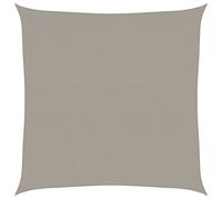 Voile d'ombrage 160 g/m² carré gris clair 4x4 m PEHD