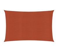 Voile d'ombrage 160 g/m² rectangulaire rouge terre cuite 3,5x5 m HDPE