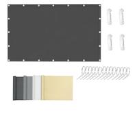 Voile D'ombrage 1x1.4m Résistant À l'eau Filet D'ombrage Protection UV 95% Rectangulaire Toile Ombrage avec Oeillets et Cordons pour Patio Jardin Terrasse Gris foncé