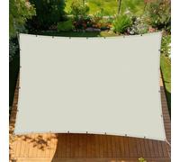 Voile d'ombrage 2.5 x 4.5 m UV Résistant Voiles Ombrages Imperméable Rectangulaire Bâche Dombrages Contre Le Vent pour Patio Balcon Jardin Terrasse Extérieur, Blanc cassé