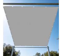 Voile d'ombrage 2.6 x 2.8 m Résistant à l'eau Voiles Ombrages Rectangulaire Imperméable Respirant pour en Plein Air, Jardin Terrasse, Gris Clair