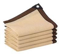 Voile d'ombrage - 2 x 8m - avec œillets et bords renforcés - Filet solaire PE-HD - 85% UV - beige