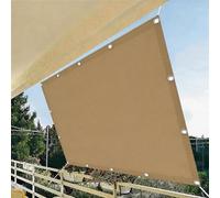 Voile d'ombrage 220 x 700 cm Protection UV, Anti-Déchirure, Coupe-Vent, Imperméable Voile Ombrage Rectangulaire Imperméable avec Cordes pour Terrasse Jardin Extérieur, Kaki
