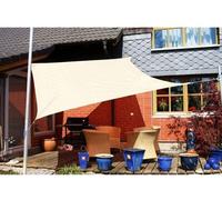 Voile d'ombrage 3 x 3 m Crème Blanc Hydrofuge