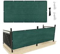 Voile d'ombrage 3 x 5 m Respirant Protection Solaire Rectangulaire Voile Ombrage Auvent avec Cordes et Serre-Câbles, sans Perçage pour Patio, Jardin, Pergola, Serre, Vert Foncé