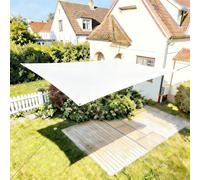 Voile d'ombrage 370 x 460 cm Protection UV, Anti-Déchirure, Coupe-Vent, Imperméable Filet Protection Solaire, Toile pour Pergola avec Cordes pour Jardin, Terrasse, Balcon, Blanc