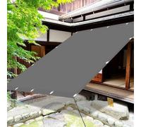 Voile d'ombrage 370 x 460 cm Protection UV, Anti-Déchirure, Coupe-Vent, Imperméable Voiles Ombrages Rectangulaire, Filet Ombrages avec Cordes pour Jardin, Terrasse, Balcon, Gris Clair